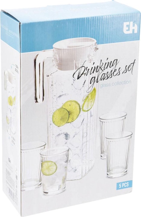 Produktbild Excellent Houseware Glaskrug und 4x TrinkglÃ¤ser im Set (0.20 l, 5 x)