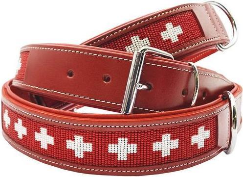 Produktbild Colly Weichleder-Halsband mit Schweizerkreuz geperlt (3.5, 50, Hund, Allgemein)