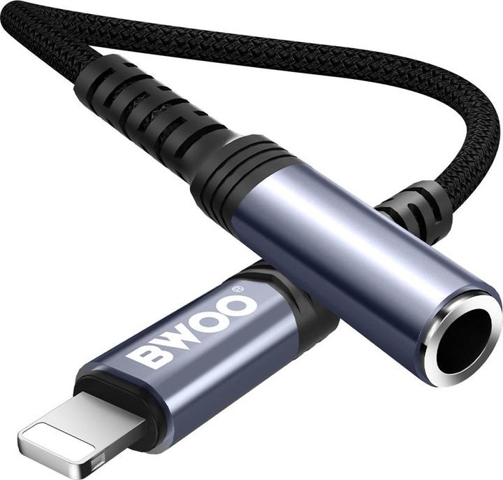 Produktbild Bwoo Audio-Adapterkabel BZ48 aux 3,5 mm auf Lightning schwarz