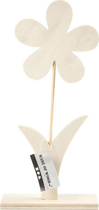 Image du produit Creativ Company Fleur en bois avec socle, 26 cm