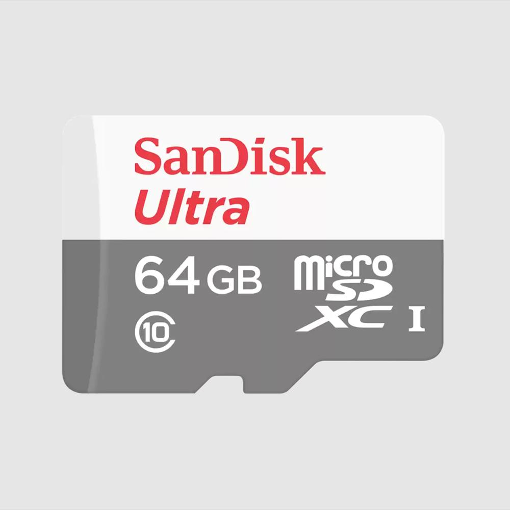 Thumbnail - SanDisk Ultra Lite microSDXC (64 GB, microSDXC, U1, UHS-I), Speicherkarte, Grau, Weiss
