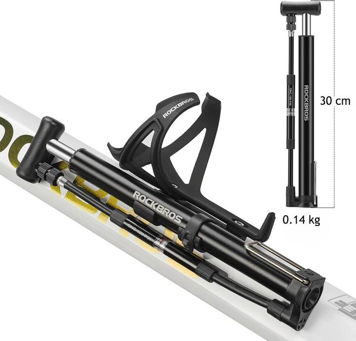 Produktbild Rockbros 42322821001 floor bicycle pump - black