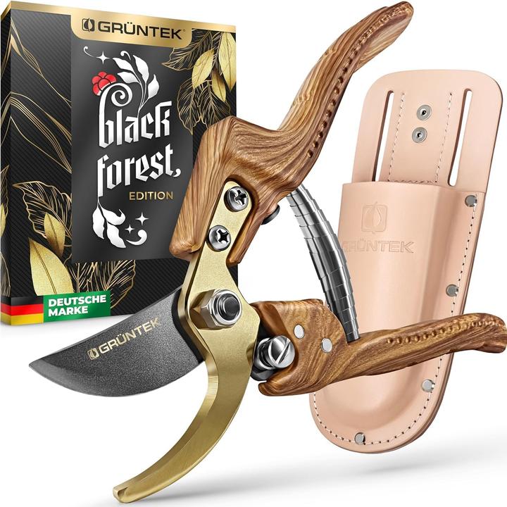 Immagine prodotto Grüntek Edizione Foresta Nera - Forbici per potatura bypass con fondina
