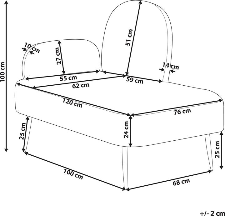 Produktbild Beliani Arcey (Recamiere)