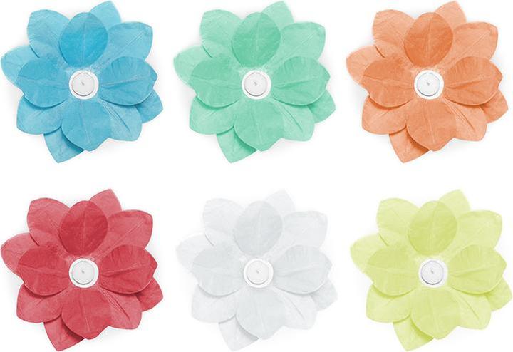 Produktbild Partydeco Schwimmende Wasserlaternen Lotusblüten (6 Stück)