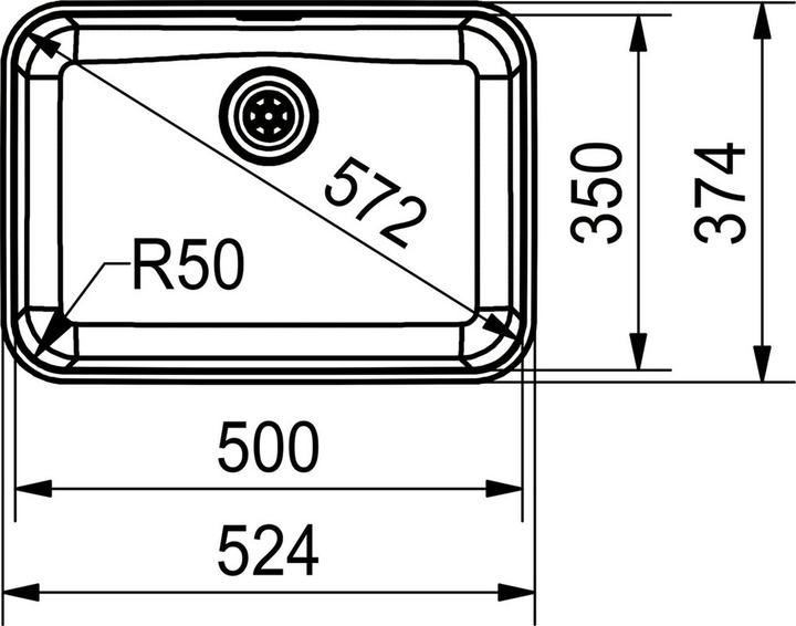 Produktbild Franke Largo LAX 110-50/35 (Unterbauspüle, 52.40 cm, 37.40 cm)