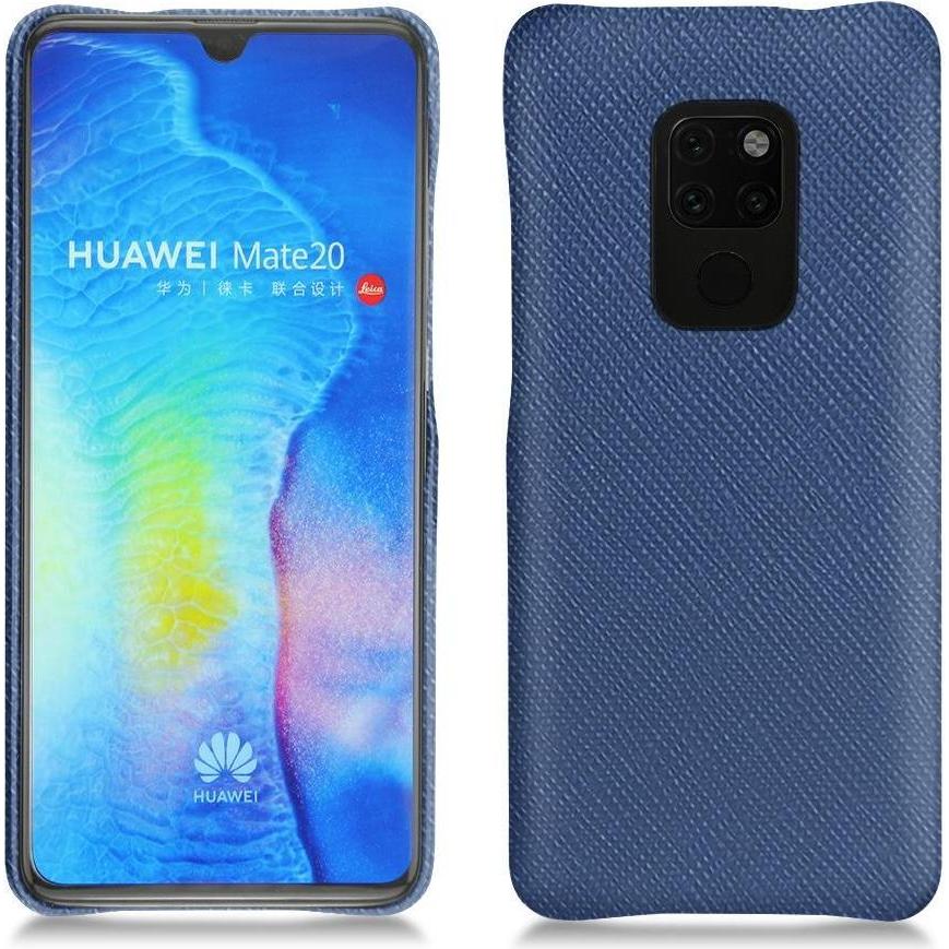Noreve Lederschutzhülle (Huawei Mate 20), Smartphone Hülle, Blau