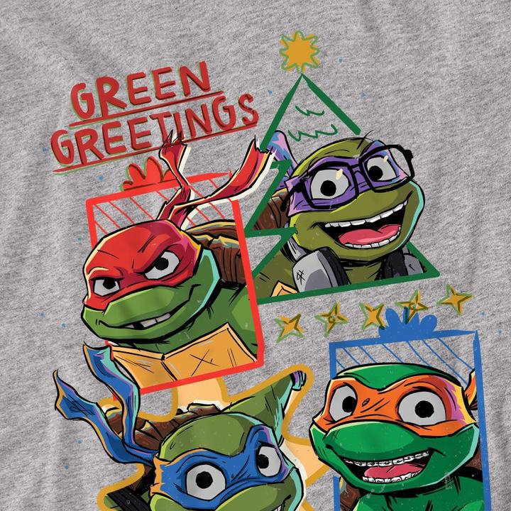Produktbild Teenage Mutant NT Green Greetings TShirt weihnachtliches Design (M)