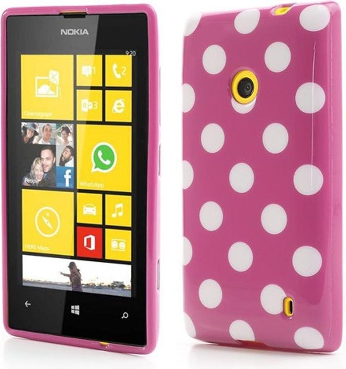 Actual product image König Design Protective cover TPU Case for mobile Nokia Lumia 520 525 Pink / White (Nokia Lumia 520)