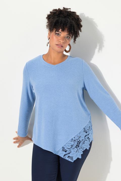 Produktbild Miamoda Pullover, A-Linie, Spitzeneinsatz, Langarm (56)