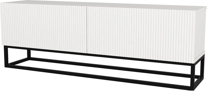 Produktbild En.Casa TV-Lowboard Verpsboga langes Gestell 135x32x47 cm Weiss (135 x 31.50 x 46.50 cm)