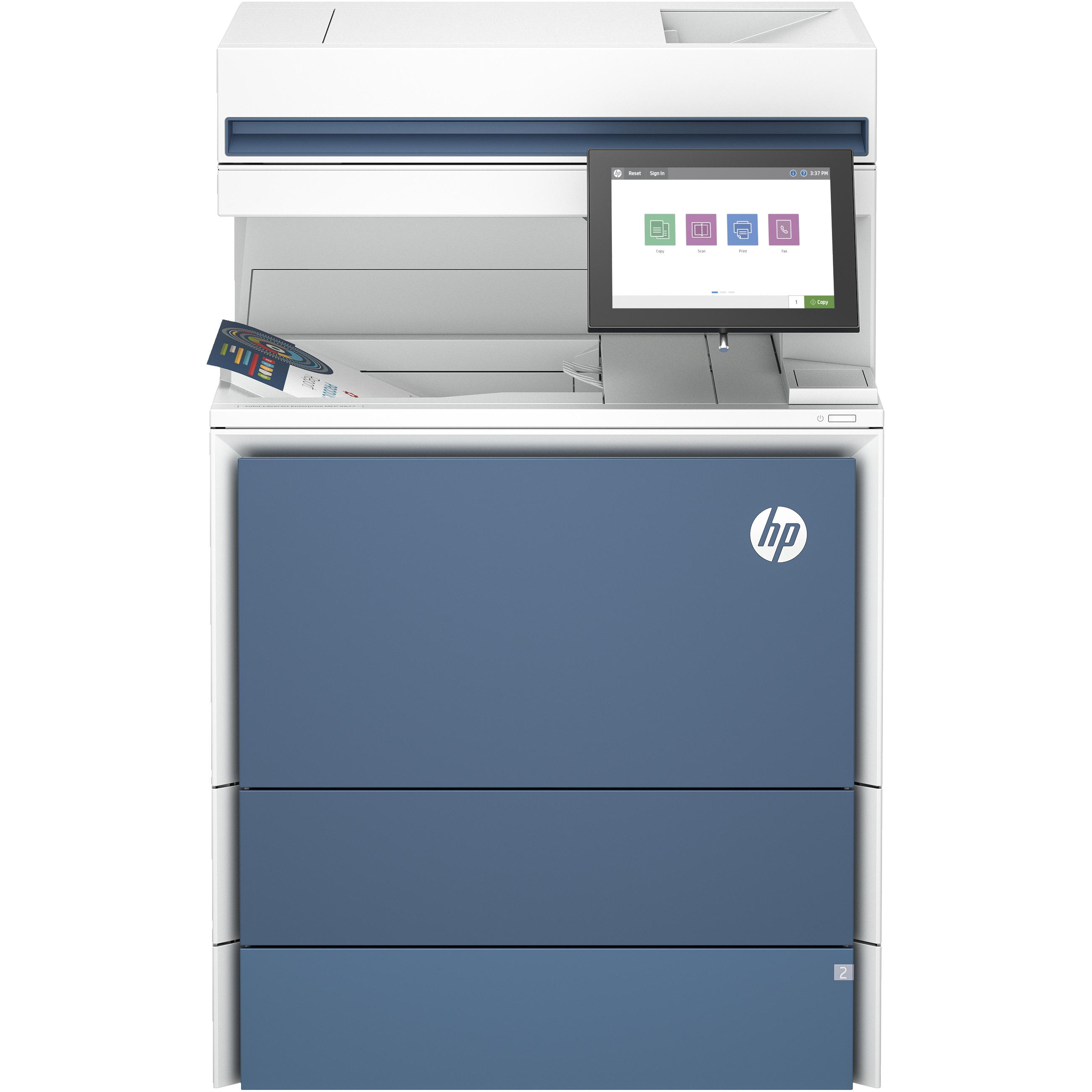 HP COLOR LASERJET ENT 3/1 X677DN (Laser, Farbe), Drucker, Blau, Schwarz, Violett, Gelb