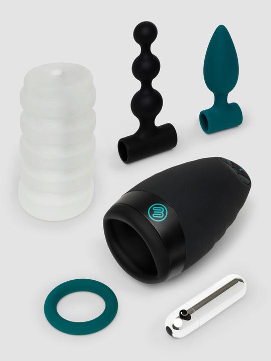 Lovehoney Kit di piacere premium per lui (Nero/Benzina)