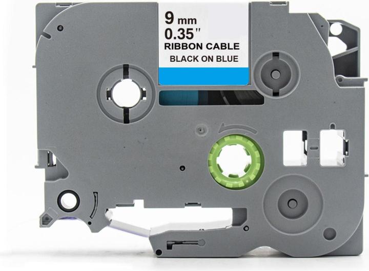 Produktbild Hermex Alternatives Etikettenband zu Brother TZe-FX521 Beschriftungsband (0.90 cm, Blau, Schwarz)