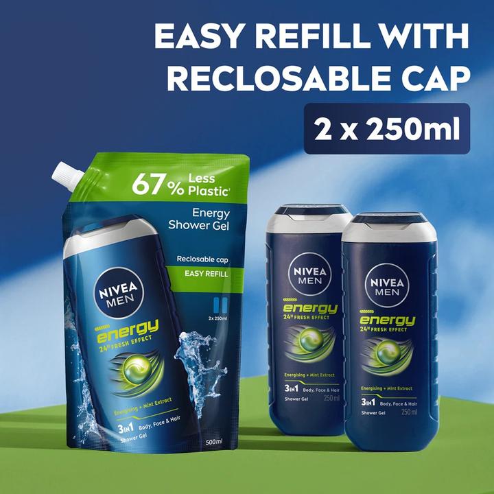 Produktbild NIVEA MEN Energy Refill Pflegedusche (500 ml)