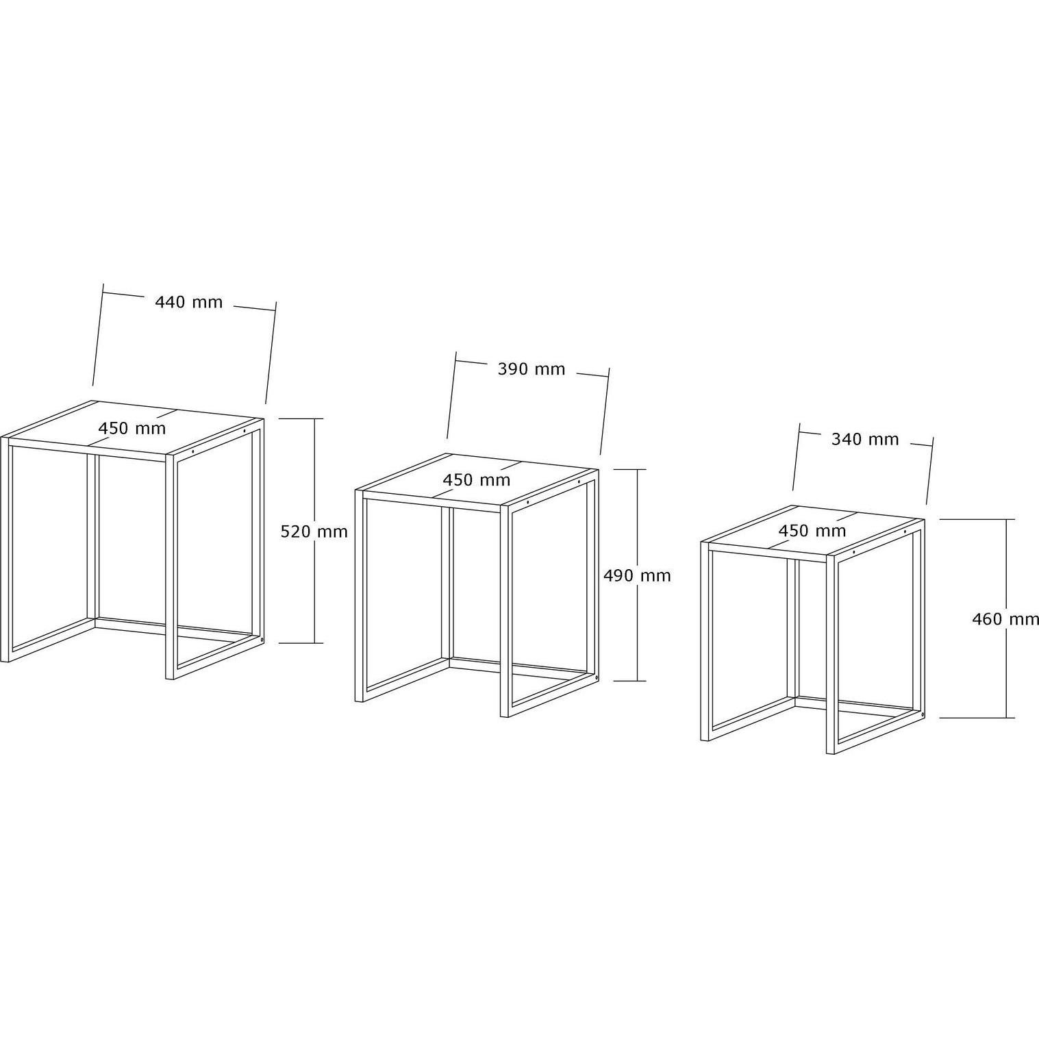 Thumbnail - Hanah Home, Couchtisch + Beistelltisch, Tali (40 x 55 x 40 cm)
