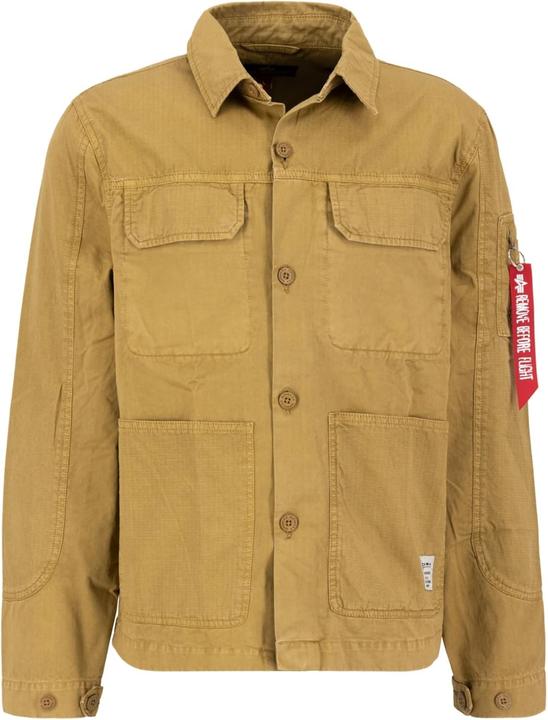 Alpha Industries Colour Block Overshirt voor heren Khaki (3XL)