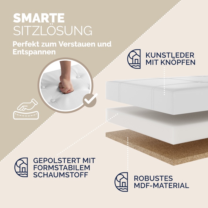 Produktbild Casaria Sitztruhe (115 cm)