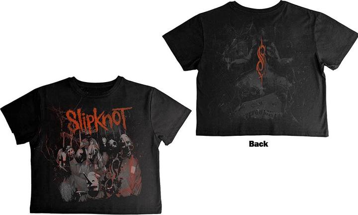 Actual product image Slipknot Ouija Belt Back Print Crop Top (Girlie) (M)