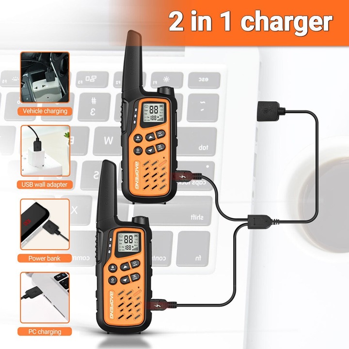 Actual product image Baofeng Walkie-Talkie BF-T25E Orange (10 km)