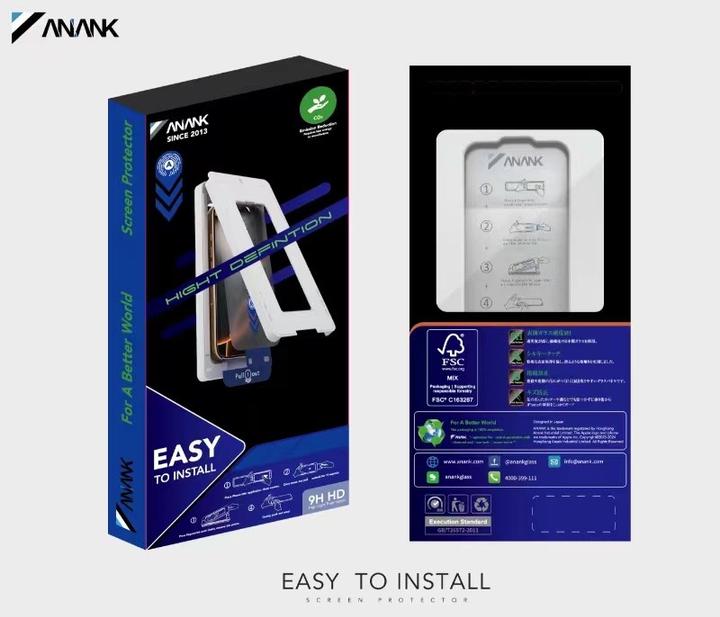 Anank - 2.5D Panzerglas HD / Displayschutz - 2X verstärkt - mit Installationsbox für iPhone 15 Pro (1 Piece, Apple iPhone 15 Pro)