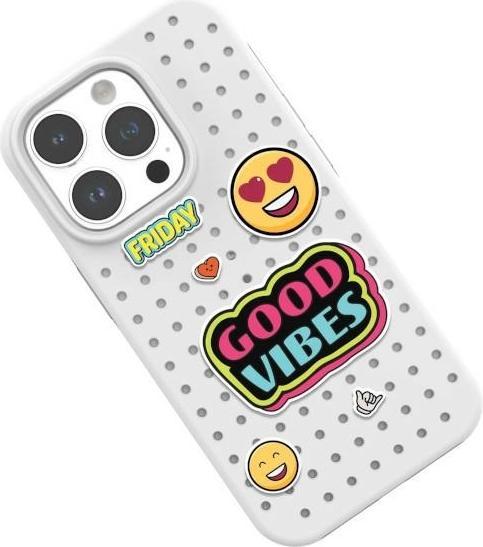 Produktbild Pinifit Zestaw Etui Pinit Dynamic + Emoji Pin iPhone 14 Plus 6.7" czarny/black wzór 3 (Apple iPhone 15 Plus, Apple iPhone 14 Plus)
