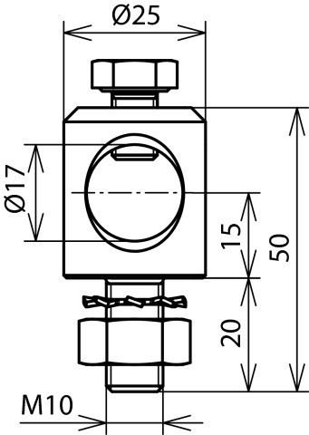 Actual product image Dehn Fixing bolt D 16mm NIRO w. bolt 106309