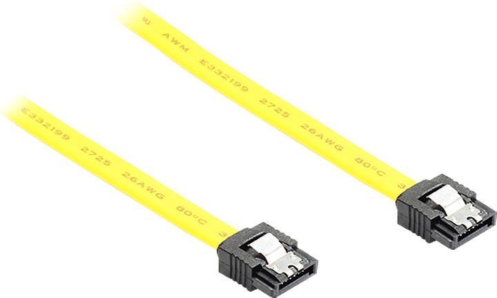 Immagine prodotto Good Connections Cavo di collegamento SATA 6 Gb/s con clip di metallo, 0,50 m, giallo, ®