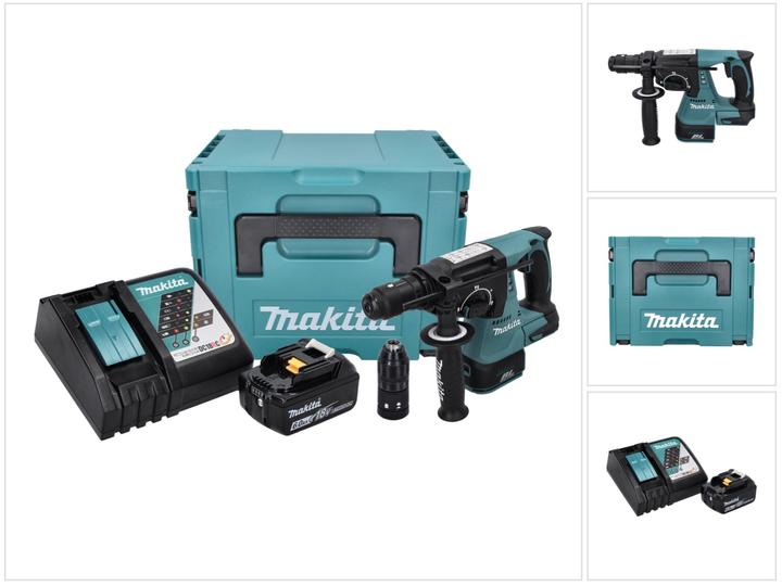 Produktbild Makita DHR 243 RG1J Akku Bohrhammer 18 V 2,0 J SDS plus Brushless + 1x Akku 6,0 Ah + Ladegerät + Mak