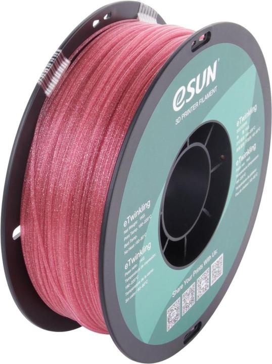 Produktbild eSUN eTwinkling Pink Filament 1.75mm 1Kg (PLA, 1.75 mm, 1000 g, Rosa)