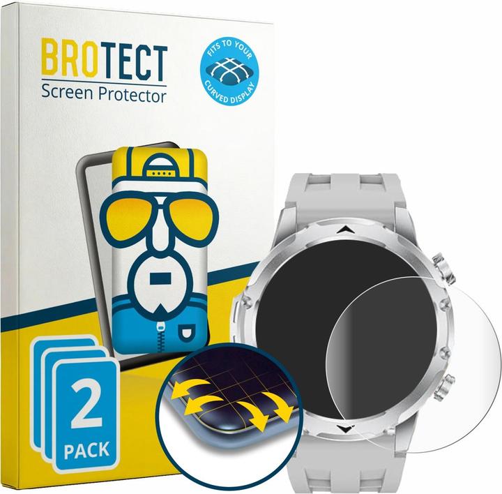 Produktbild BROTECT Fullscreen für FitVigor Smartwatch 1.53" Schutzfolie Displayschutz Folie Klar Transparent