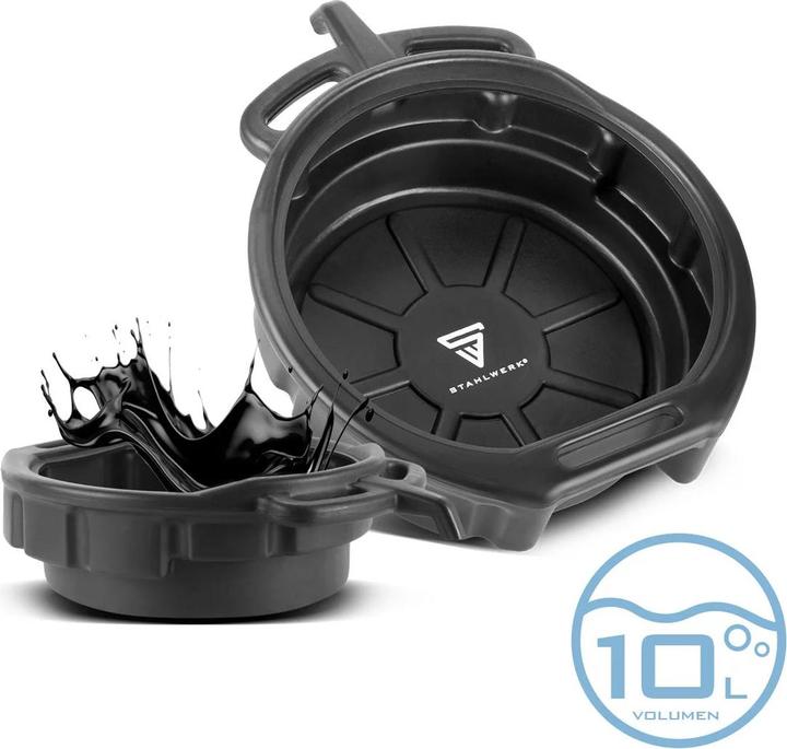 Immagine prodotto Stahlwerk Vaschetta di raccolta dell'olio con bocchettone di riempimento 10 l piatto, vaschetta di raccolta ro