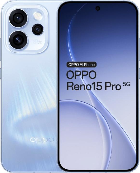Produktbild OPPO Reno15 Pro (512 GB, Aurora Blue, 6.32", Dual SIM, 5G)
