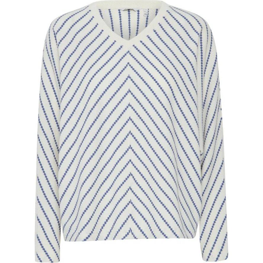 B.young, Damen, Pullover, Byruni Sweat 2, Blau, Weiss, (XS)
