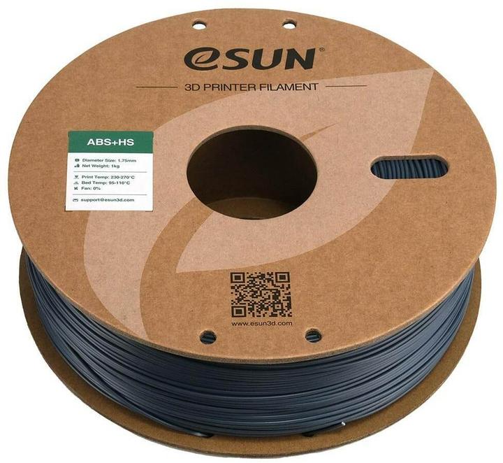 Image du produit eSUN EABS+HS 1,75mm GREY 1kg (ABS, 1.75 mm, 1000 g, Gris)