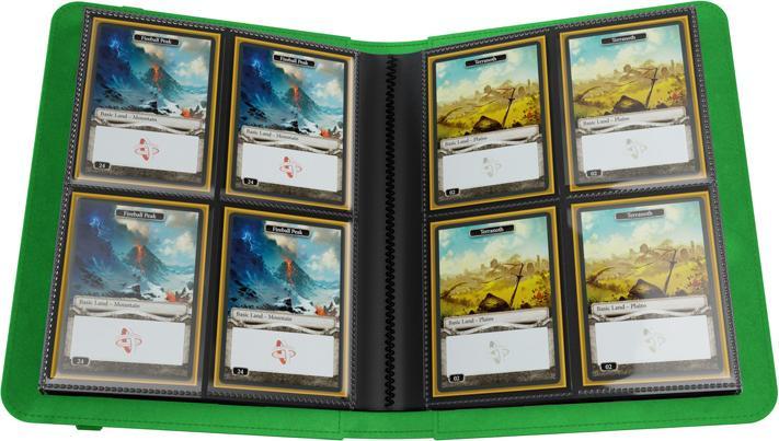 Actual product image Gamegenic Prime Album 8-Pocket - Green (Booster Pack)