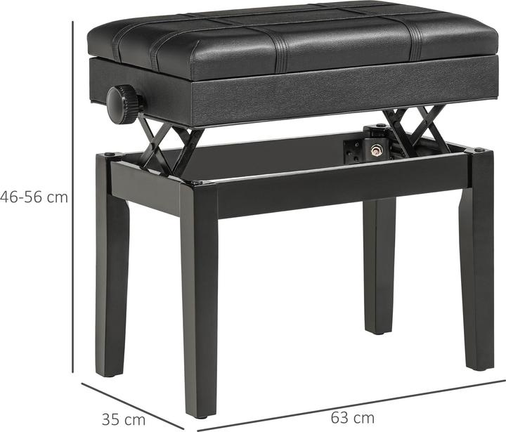 Produktbild Homcom Klavierbank mit Stauraum (Klavierbank)