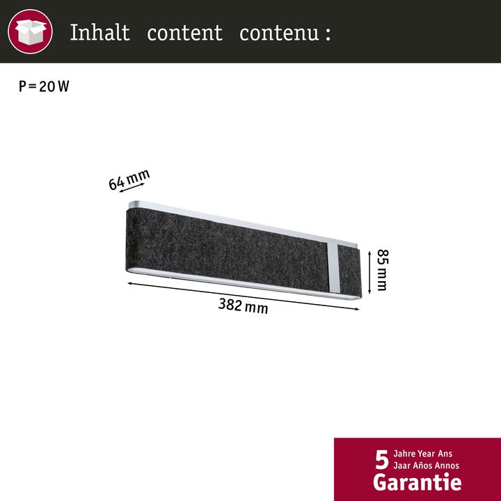 Productafbeelding Paulmann Jagun wandlamp (1900 lm)