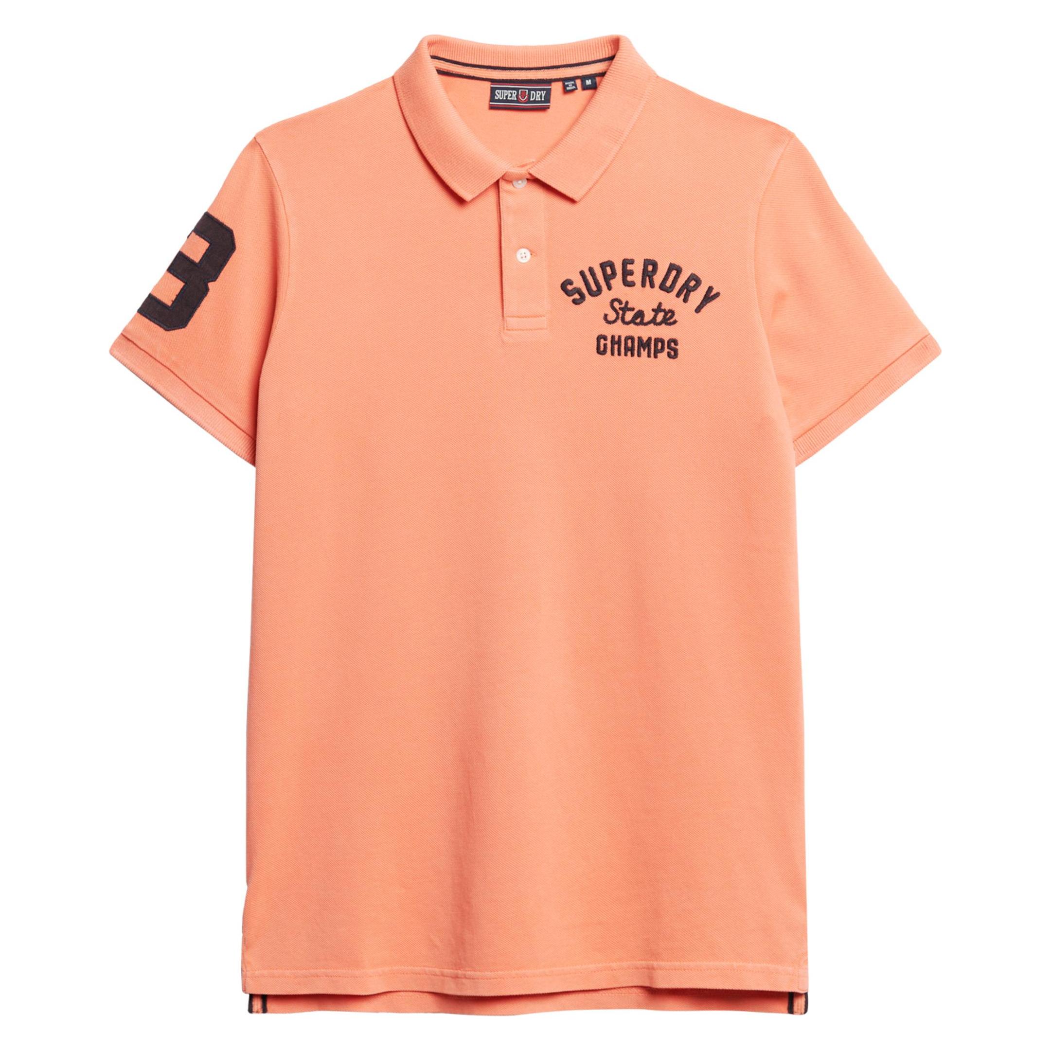 Superdry, Herren, Shirts, Superstate Polohemd, Orange, (L)