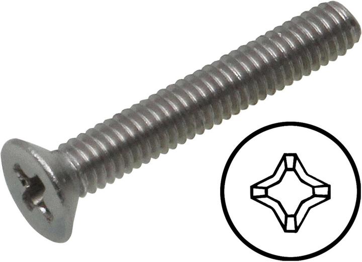 Modellbau Lindinger senkkopfschraubenn kreuzschlitz m2/6mm edelstahl, rostfrei 10stk. (10 Schrauben pro Stück)