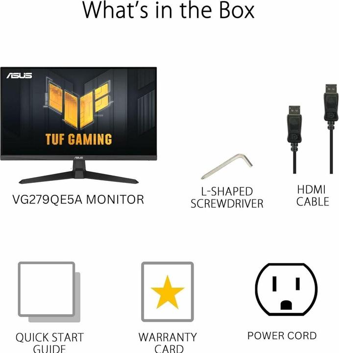 Immagine prodotto ASUS TUF Gaming VG279QE5A Gaming Monitor (1920 x 1080 pixel, 27")