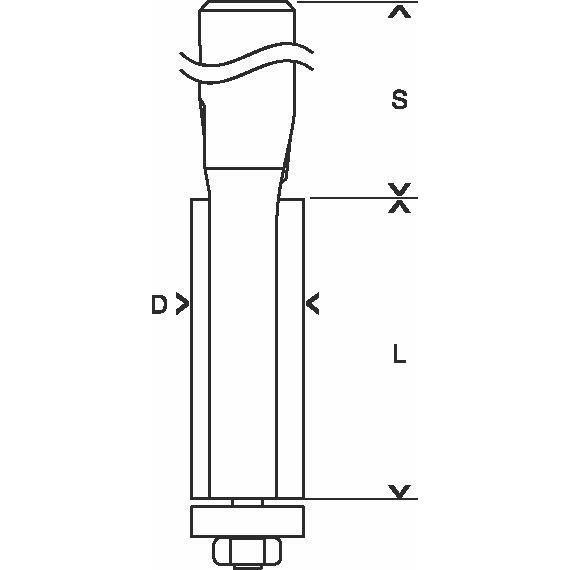 Thumbnail - Bosch Professional Zubehör, Fräser, Laminat-Bündigfräser, 8 mm, D1 12,7 mm, L 13 mm, G 56 mm
