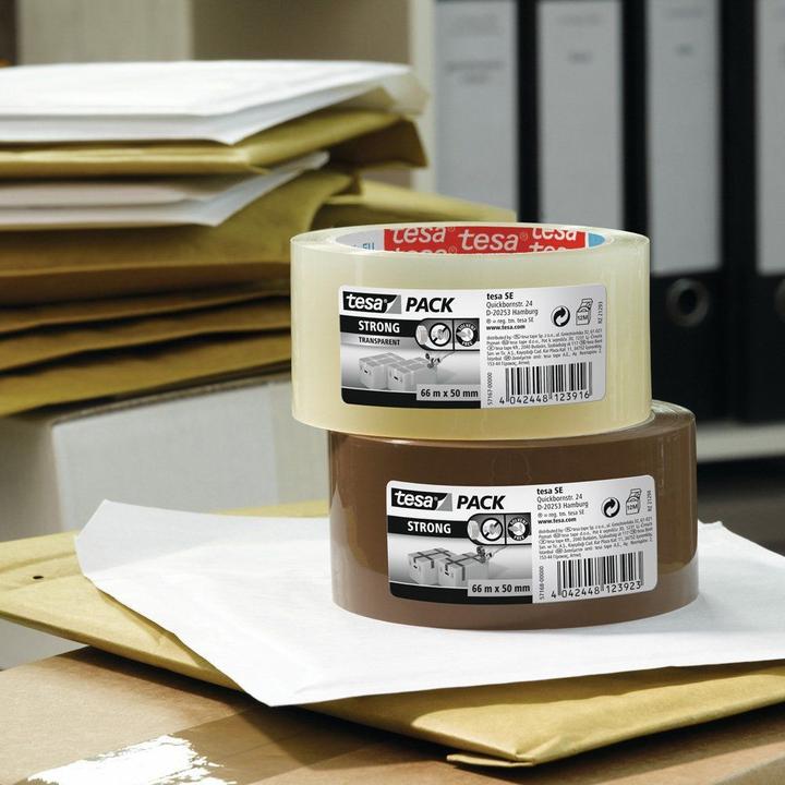 Produktbild tesa Standard-Packband 66 M x 48 mm, Klar (50 mm)