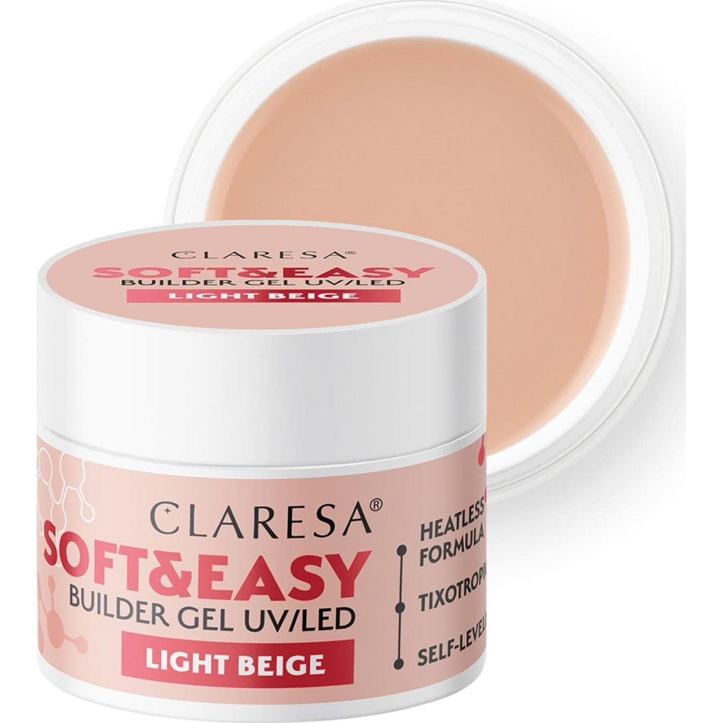 Activeshop, Nail art + Unghie finte, Claresa Light Beige Nail Builder Gel - 12g (Unghie artificiali, Light Beige)