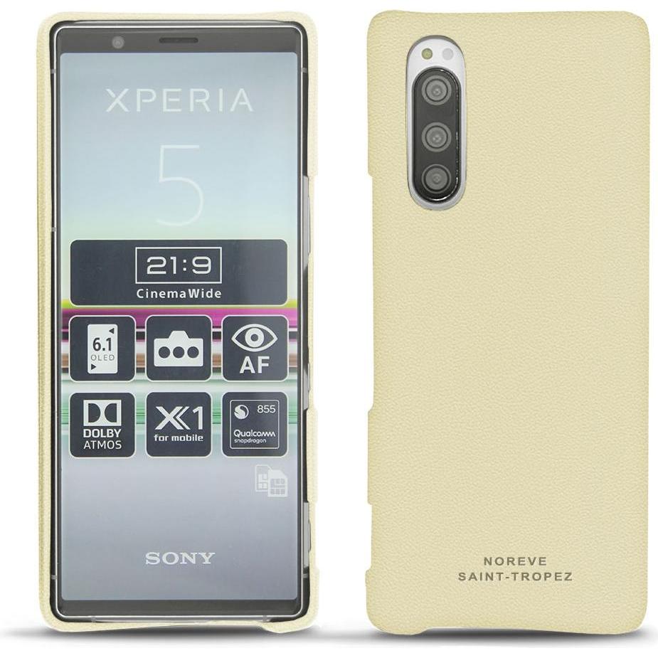 Noreve Lederschutzhülle (Sony Xperia 5), Smartphone Hülle, Beige