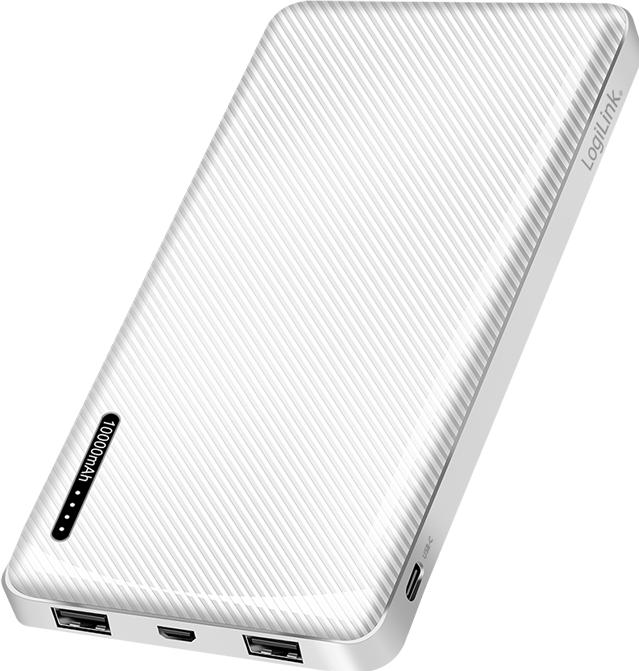 Produktbild LogiLink POWERBANK PA0316, 10.000mAh, 2-fach USB-A Ausgang (10000 mAh, 12 W, 12 Wh)