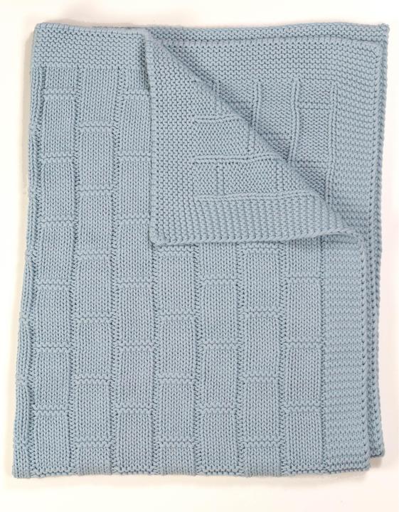 Kuli-Muli Couverture en coton tricoté (80 x 100 cm)
