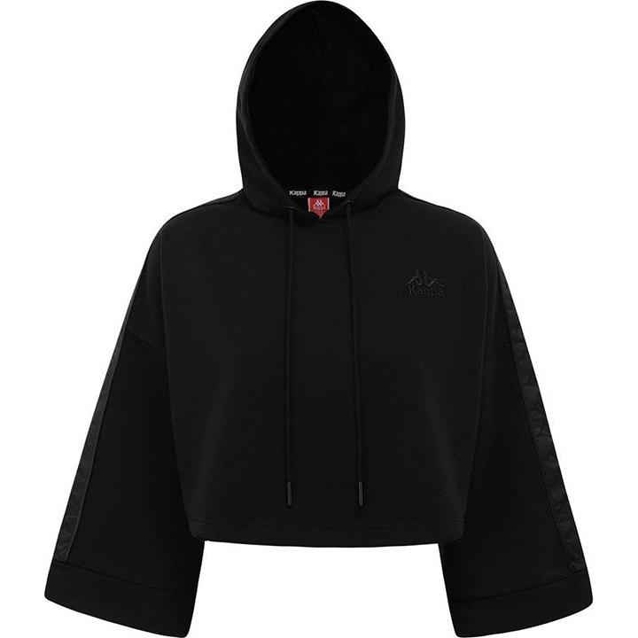 Kappa, Damen, Pullover, kapuzenpullover, damen authentic allas, Schwarz, (XS)