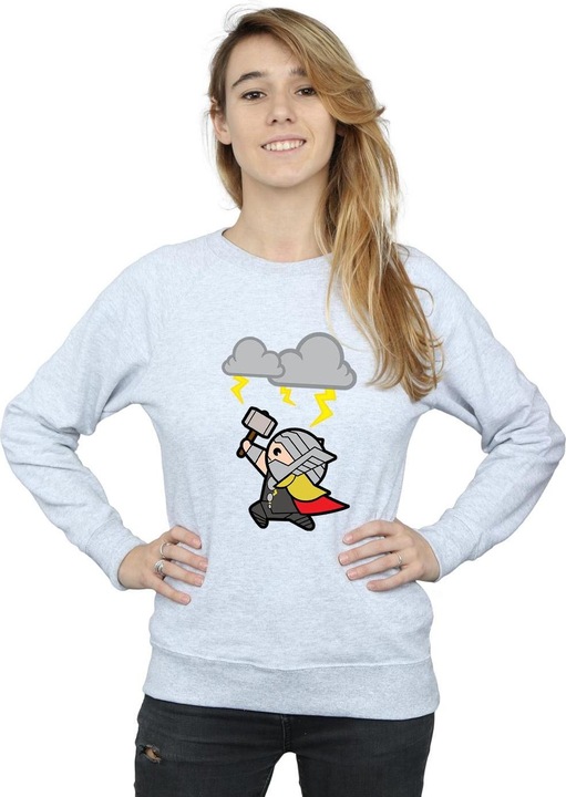 Actual product image Womens/Ladies Kawaii Thor God Of Thunder Sweatshirt (L)