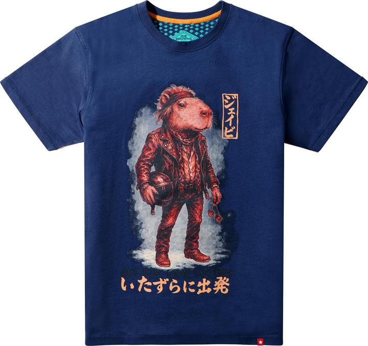 Produktbild Joe Browns Graphic Tee with Capybara Biker Print – Navy (XL)